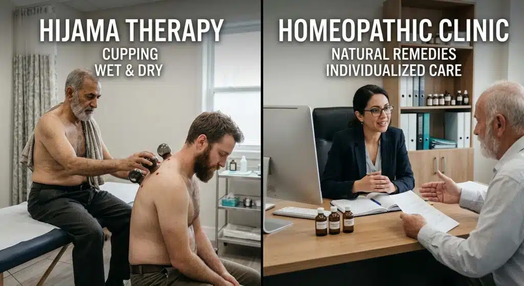 Hijama Therapy vs Homeopathic Medicine Clinic | Holistic Care for Body & Mind